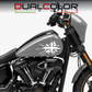 DualColorStampe® Adesivi Compatibili con Harley-Davidson bandiera londinese LONDON serbatoio Set 2 stickers Moto Motorbike COD. M0360