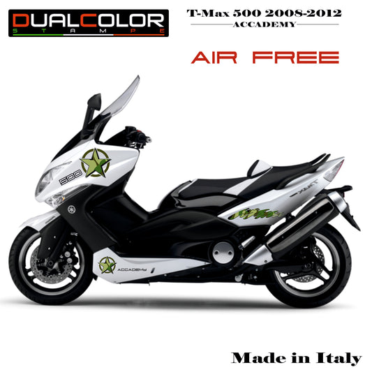 Kit Adesivi Compatibili con Yamaha T-Max 500 (2008-2012) - Grafiche Moto Stile Militare Camouflage - Decalcomanie Carena PVC Alta Resistenza, Design M0361
