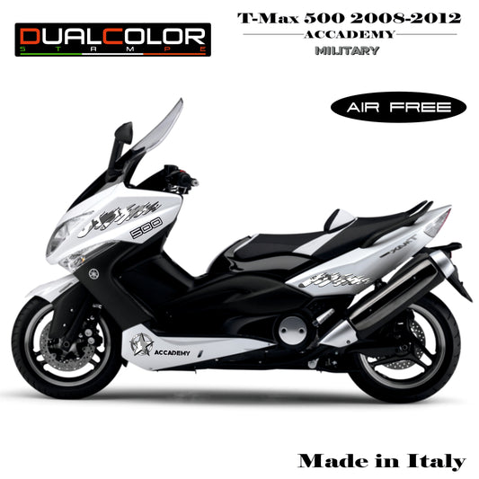 Kit Adesivi Camouflage Compatibili con Yamaha Tmax 500 (2008-2012) - Sticker Moto Grafiche "Accademy" Urban Star, Alta Resistenza - M0365