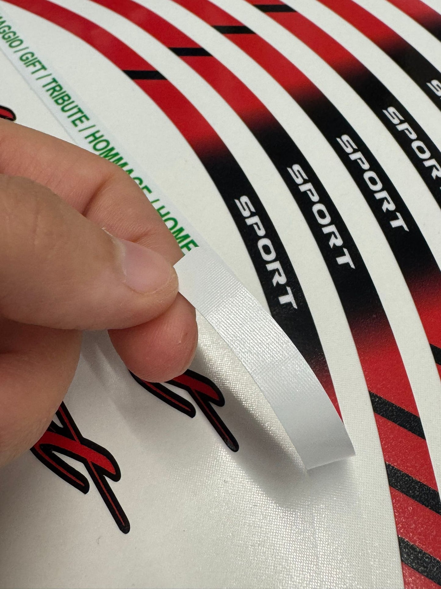 Set Completo Adesivi Strisce Cerchi Ruote Moto 17 Pollici Stripes + interno cerchi Filetto Cerchioni Gomme Race Sport Decal Racing Stickers Strips Universale D0151