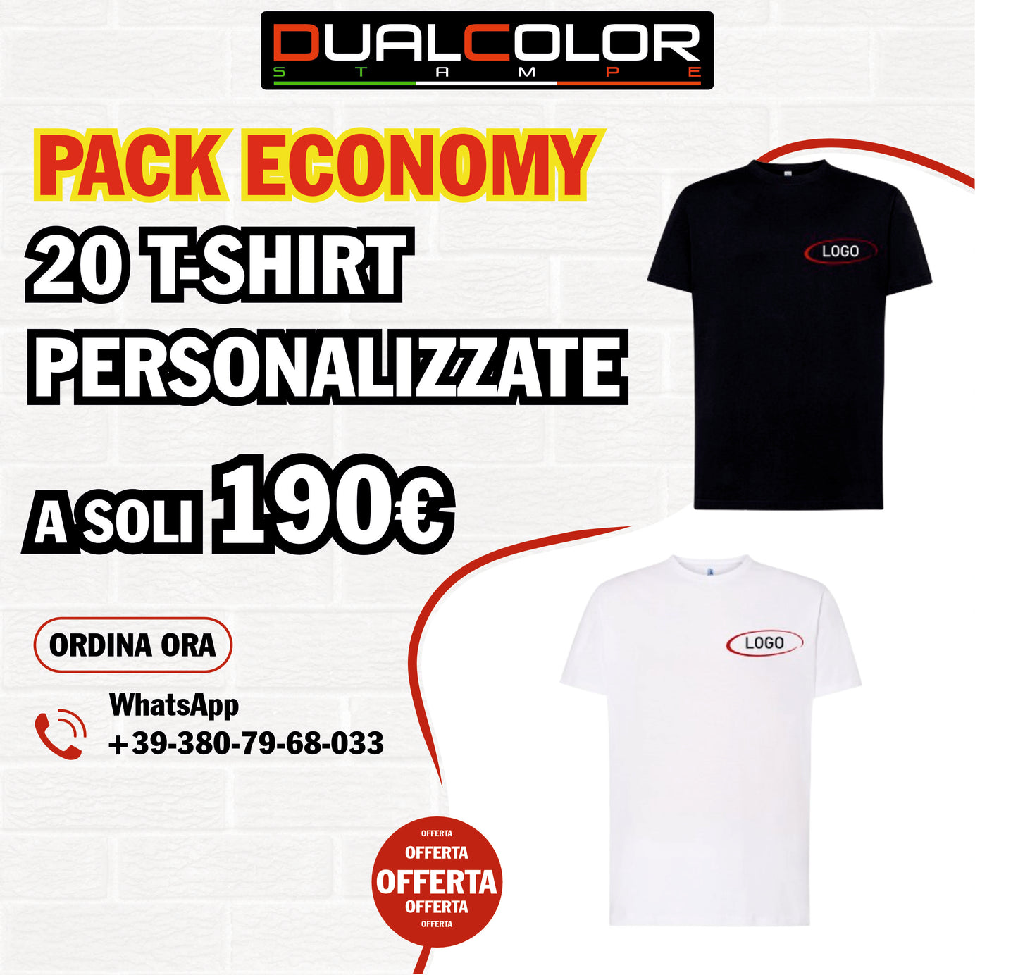 20 T-shirt classica UNISEX PROMO PACK MEDIUM
