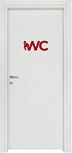 Adesivi Toilette porta del bagno ingresso WC home decalcomania Sticker CASA COD.I0003 a €12.90 solo da DualColorStampe