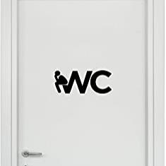 Adesivi Toilette porta del bagno ingresso WC home decalcomania Sticker CASA COD.I0003 a €12.90 solo da DualColorStampe