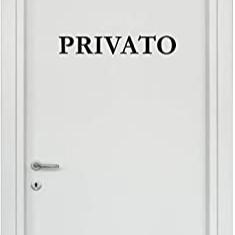 Adesivo PRIVATO per ufficio CAMERETTA camera porta home decalcomanie COD.I0007 a €12.99 solo da DualColorStampe