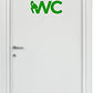 Adesivi Toilette porta del bagno ingresso WC home decalcomania Sticker CASA COD.I0003 a €12.90 solo da DualColorStampe