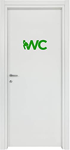 Adesivi Toilette porta del bagno ingresso WC home decalcomania Sticker CASA COD.I0003 a €12.90 solo da DualColorStampe