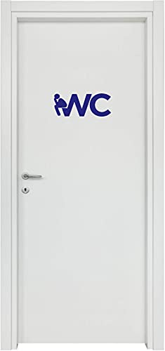 Adesivi Toilette porta del bagno ingresso WC home decalcomania Sticker CASA COD.I0003 a €12.90 solo da DualColorStampe