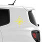 Adesivi Rosa dei Venti Offroad fuoristrada compatibile con Jeep pickup, auto camper per carrozzeria fiancata vetro SCEGLI COLORE COD.0095 a €13.99 solo da DualColorStampe