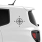 Adesivi Rosa dei Venti Offroad fuoristrada compatibile con Jeep pickup, auto camper per carrozzeria fiancata vetro SCEGLI COLORE COD.0095 a €13.99 solo da DualColorStampe