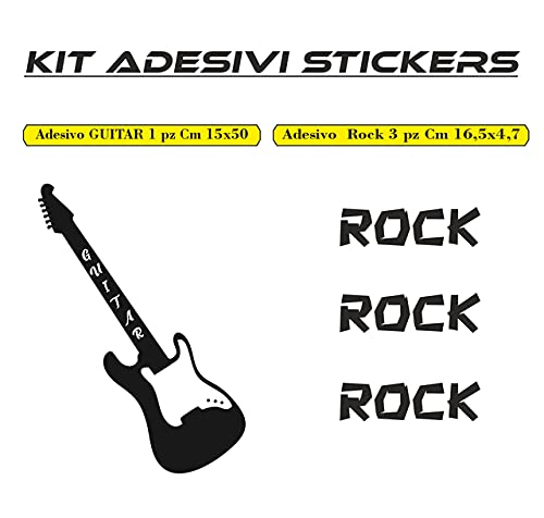 Adesivo Chitarra per porta camera vetro finestra armadio stickers guitar COD.I0035 a €9.99 solo da DualColorStampe