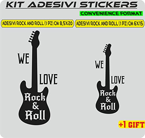 Adesivo Rock GUITAR-CHITARRA decalcomania vinile tablet computer , macbook , decalcomania arte mela -Vinile colore a scelta COD.P0059 a €10.99 solo da DualColorStampe