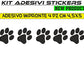 Adesivo impronte cane-gatto per pc computer tablet(4 pz) Laptop Sticker Decalcomania decalcomania arte mela -Vinile colore a scelta COD.P0022 a €9.99 solo da DualColorStampe