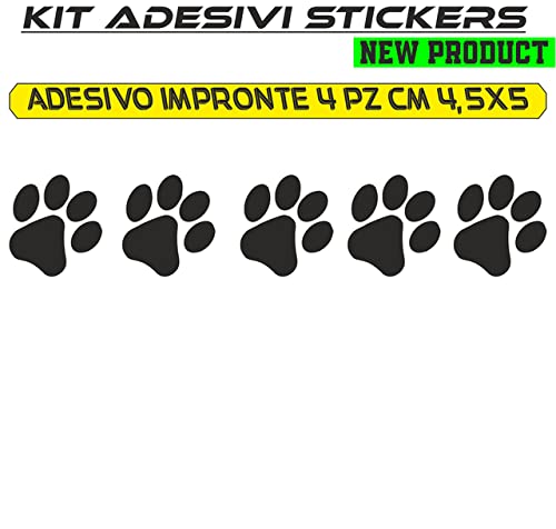 Adesivo impronte cane-gatto per pc computer tablet(4 pz) Laptop Sticker Decalcomania decalcomania arte mela -Vinile colore a scelta COD.P0022 a €9.99 solo da DualColorStampe