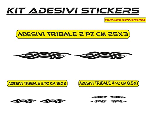 Adesivi Stickers -Tribale- per Moto Finestrino Porta Casco Scooter Bici Motociclo vinile Tuning COD.M0002 a €9.99 solo da DualColorStampe