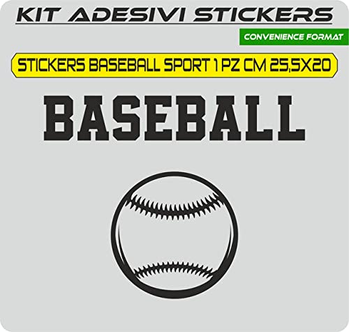 Adesivi BASEBALL PALLA Camera da Letto Soggiorno Decor Art Vinyl Beautiful Inspirational Softball Ball Sport accessori auto - COLORE A SCELTA - COD.I0099 a €10.99 solo da DualColorStampe