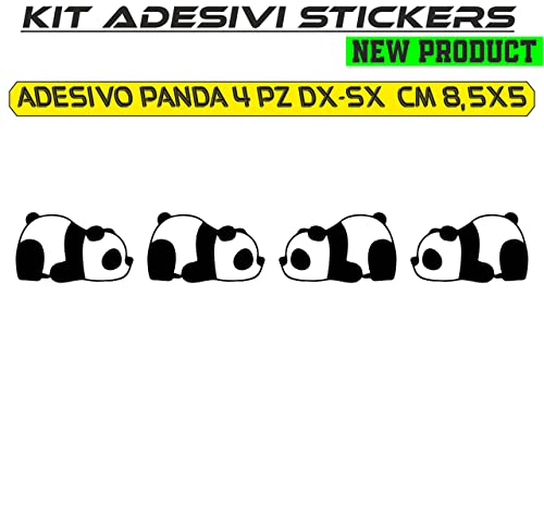 Adesivi panda- per pc computer tablet(4 pz) Laptop Sticker Decalcomania decalcomania arte mela -Vinile colore a scelta COD.P0025 a €9.99 solo da DualColorStampe