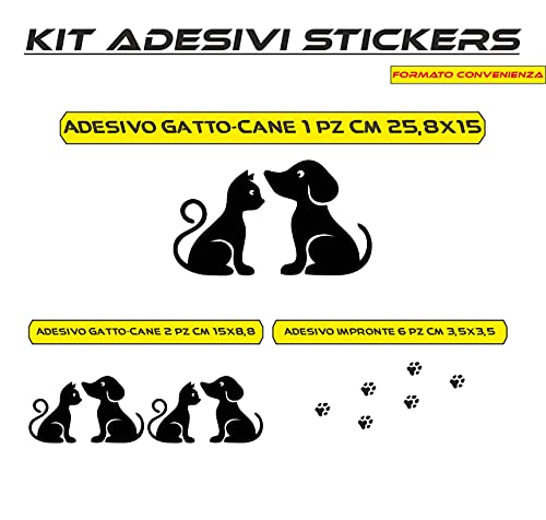 KIT Adesivi ''Cani-gatti-impronte'' per Soggiorno Camera Da Letto Decalcomania Artistica Decorazione Domestica COD.I0049 a €9.99 solo da DualColorStampe