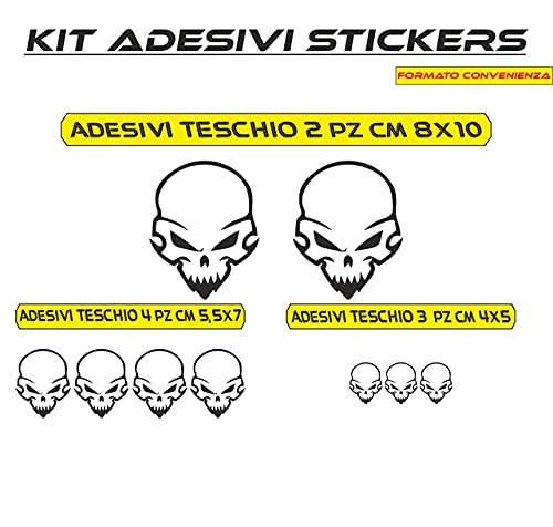 Adesivi Stickers Teschio per Auto Moto Finestrino Porta Casco Scooter Bici Motociclo vinile Tuning COD.M0001 a €18.99 solo da DualColorStampe