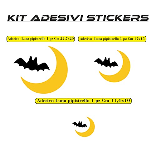 Adesivo LUNA PIPISTRELLO Decalcomanie Adesivi per Porte Finestra Vinile Adesivi Murali Cameretta Per Bambini regalo Casa COD.I0040 a €10.99 solo da DualColorStampe