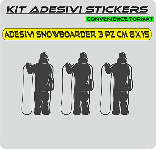 Adesivo SNOWBOARDER per pc auto decalcomania vinile tablet computer decalcomania arte mela -Vinile colore a scelta COD.P0065 a €10.99 solo da DualColorStampe