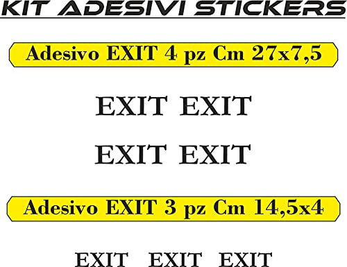 Adesivo EXIT PER PORTA ANTIPANICO stickers uscita di sicurezza COD.I0018 a €13.99 solo da DualColorStampe