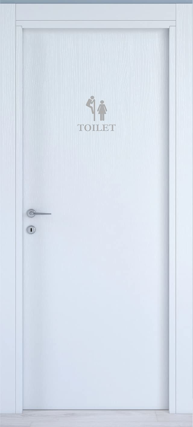 Adesivo Toilette OMINI DIVERTENTI decorazione per porta bagno ristorante water sanitari COD. I0013 a €12.99 solo da DualColorStampe