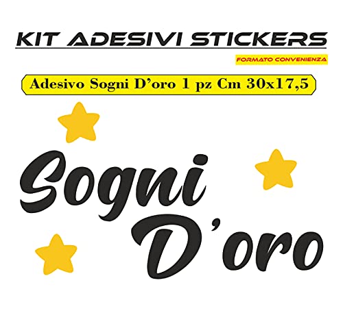 Adesivo sogni d'oro impermeabile Decorazioni per la casa PVC stickers porta camera finestra Oggettistica Per La Casa Vinile Adesivi Rimovibili regalo nascita COD.I0044 a €9.99 solo da DualColorStampe