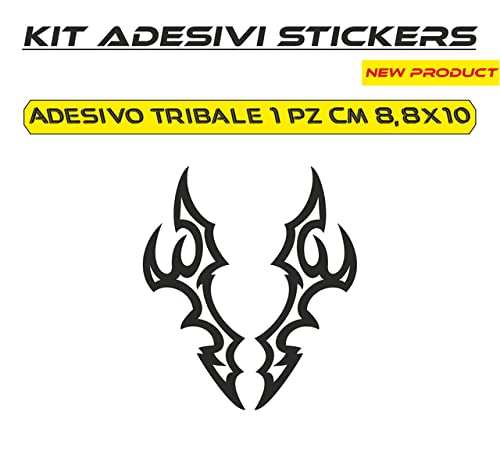 Adesivi TRIBALI CASCO ACCESSORI MOTO decorazione per scooter casco (1 PZ ) vinile colore a scelta COD.C0029 a €9.99 solo da DualColorStampe