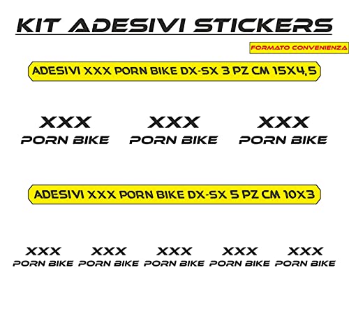 Adesivi XXX PORN BIKE (8 pz) per Moto Porta Casco Scooter Motociclo vinile Tuning COD.M0014 a €12.99 solo da DualColorStampe