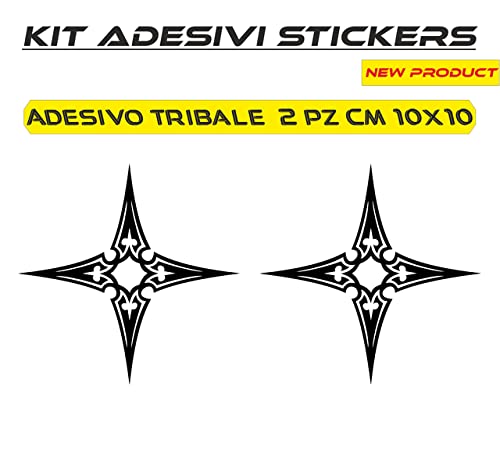 Adesivi Tribali CASCO ACCESSORI MOTO decorazione per scooter casco (2 PZ ) vinile colore a scelta COD.C0032 a €9.99 solo da DualColorStampe