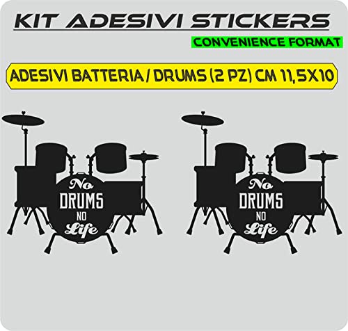 Adesivo BATTERIA DRUMS decalcomania vinile tablet computer , macbook , decalcomania arte mela -Vinile colore a scelta COD.P0060 a €10.99 solo da DualColorStampe