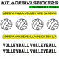 Adesivo PALLA PALLAVOLO VOLLEYBALL accessori per PALLAVOLO Adesivo per auto camera moto camera pc computer -Vinile colore a scelta COD.0071 a €9.99 solo da DualColorStampe