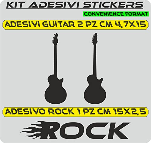 Adesivo Rock GUITAR-CHITARRA decalcomania vinile tablet computer , macbook , decalcomania arte mela -Vinile colore a scelta COD.P0058 a €10.99 solo da DualColorStampe