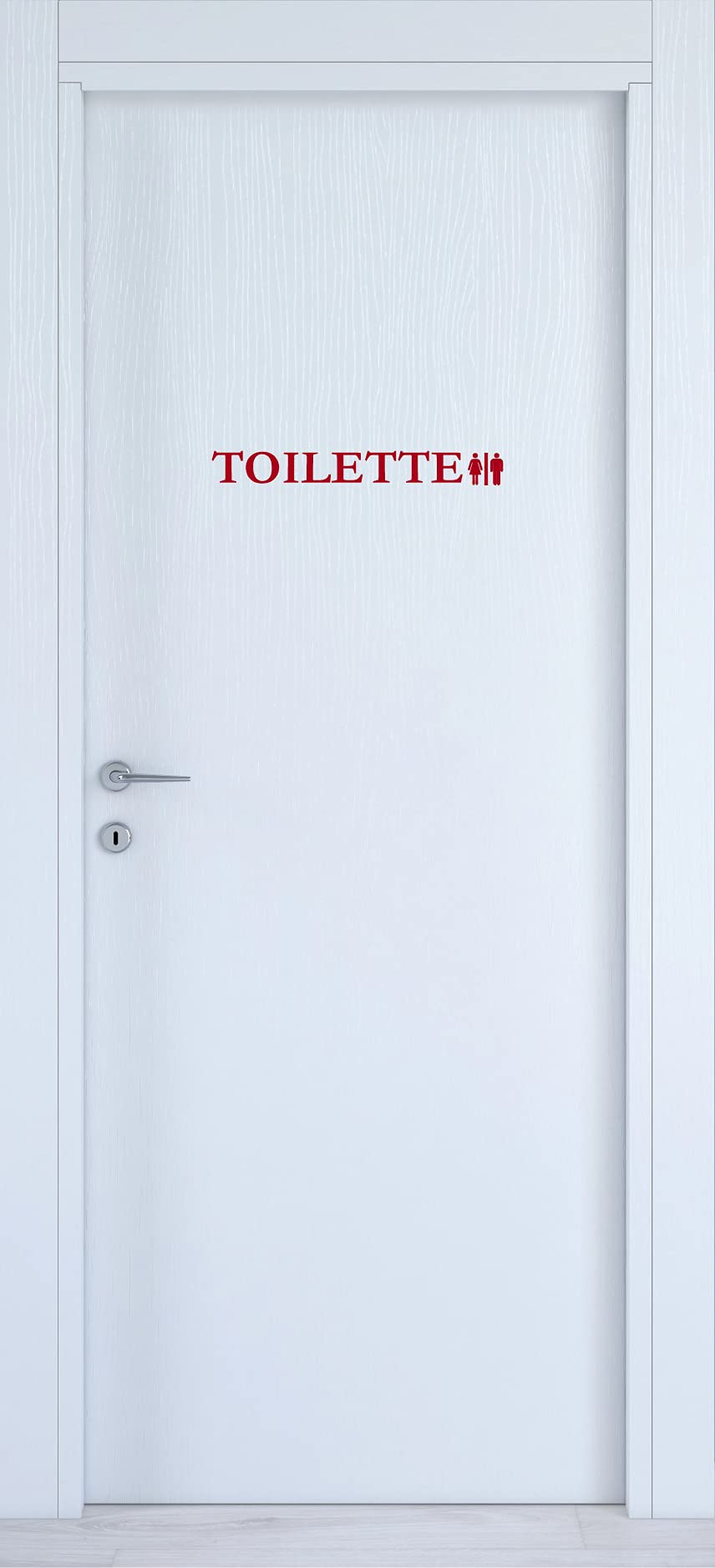 Adesivo Toilette decorazione per porta bagno ristorante water sanitari COD. W0010 a €12.99 solo da DualColorStampe