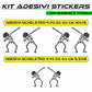 Adesivi teschio cranio per auto moto accessori stickers decorativi vinile COLORE A SCELTA COD.0016 a €9.99 solo da DualColorStampe