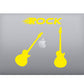 Adesivo Rock GUITAR-CHITARRA decalcomania vinile tablet computer , macbook , decalcomania arte mela -Vinile colore a scelta COD.P0058 a €10.99 solo da DualColorStampe