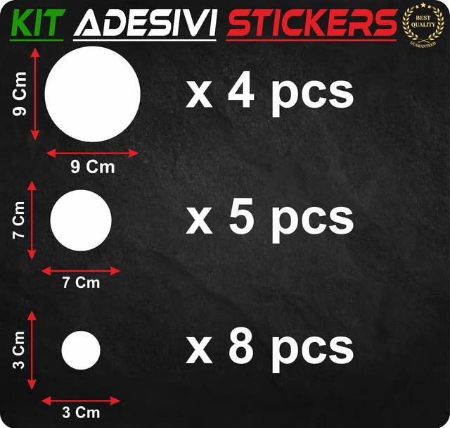 DualColorStampe Adesivi Compatibili con Fiat 500 stickers universali tuning palline pois decal adesivi auto fiancata laterale COD.0216 a €11.99 solo da DualColorStampe