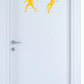 Adesivo per camera da letto badminton accessori sport badminton set adesivo per porta COLORE A SCELTA COD.I0098 a €10.99 solo da DualColorStampe