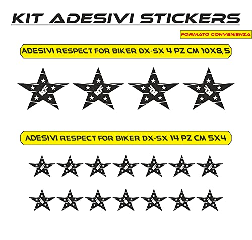 Adesivi Respect for Biker (18 pz) per Moto-auto Porta Casco Scooter Motociclo vinile Tuning COD.M0015 a €10.99 solo da DualColorStampe