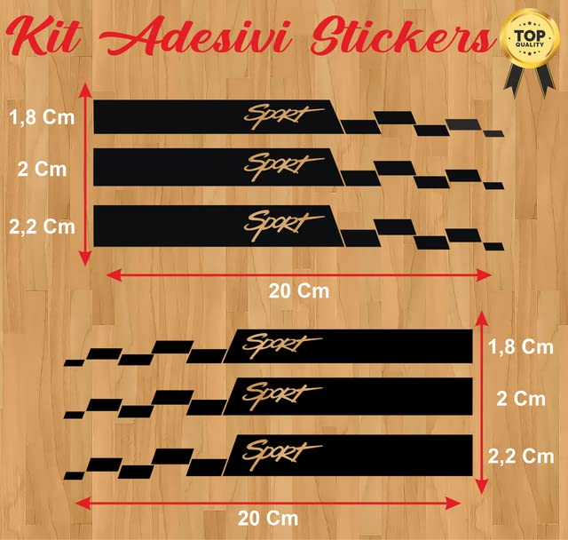 DualColorStampe Adesivi per Specchietti Retrovisori universali Car Stripes Strisce Design sportivo Confezione da 6 unità per Auto accessori auto stickers COD.0238 a €9.90 solo da DualColorStampe