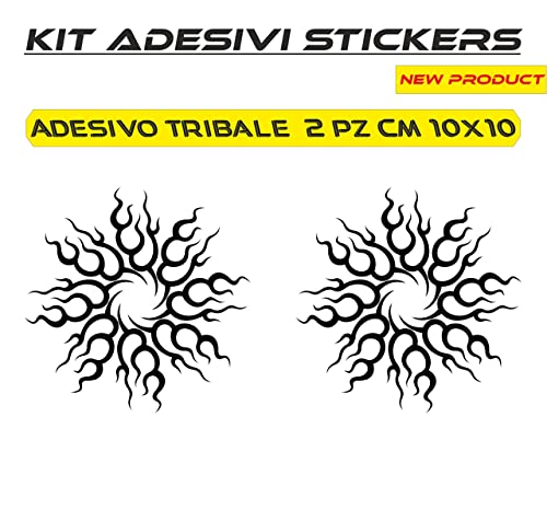 Adesivi Tribale CASCO ACCESSORI MOTO decorazione per scooter casco (2 PZ ) vinile colore a scelta COD.C0036 a €10.99 solo da DualColorStampe