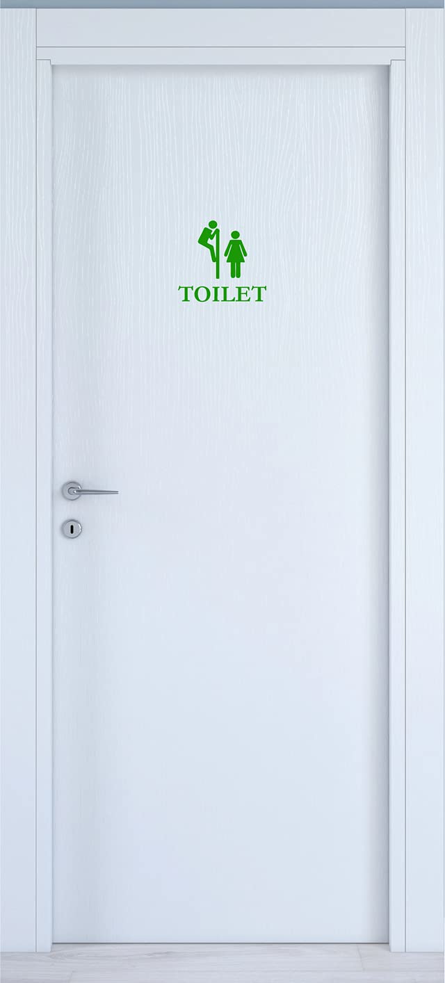 Adesivo Toilette OMINI DIVERTENTI decorazione per porta bagno ristorante water sanitari COD. I0013 a €12.99 solo da DualColorStampe