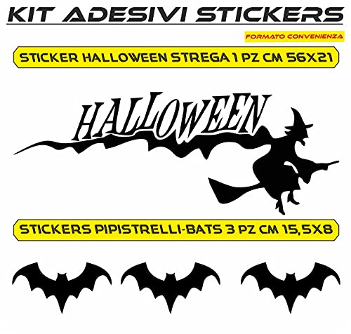 Adesivi HALLOWEEN (4 PZ)- decorazione per VETRINA NEGOZIO -PORTA CAMERA HOME stickers PIPISTRELLO COD.I0062 a €12.99 solo da DualColorStampe