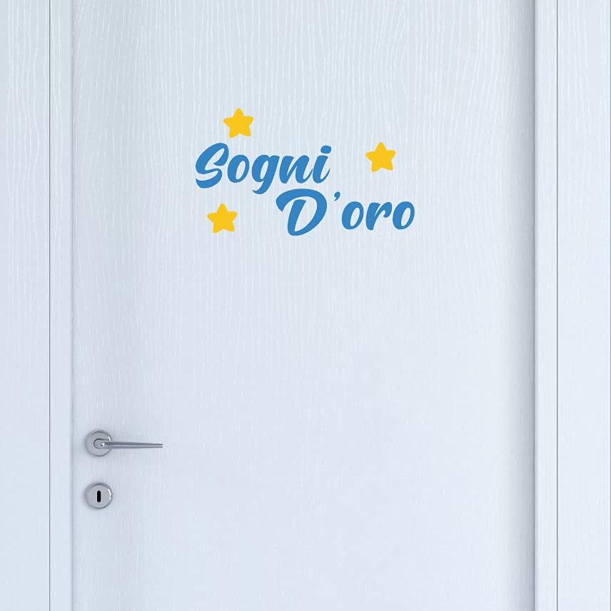 Adesivo sogni d'oro impermeabile Decorazioni per la casa PVC stickers porta camera finestra Oggettistica Per La Casa Vinile Adesivi Rimovibili regalo nascita COD.I0044 a €9.99 solo da DualColorStampe