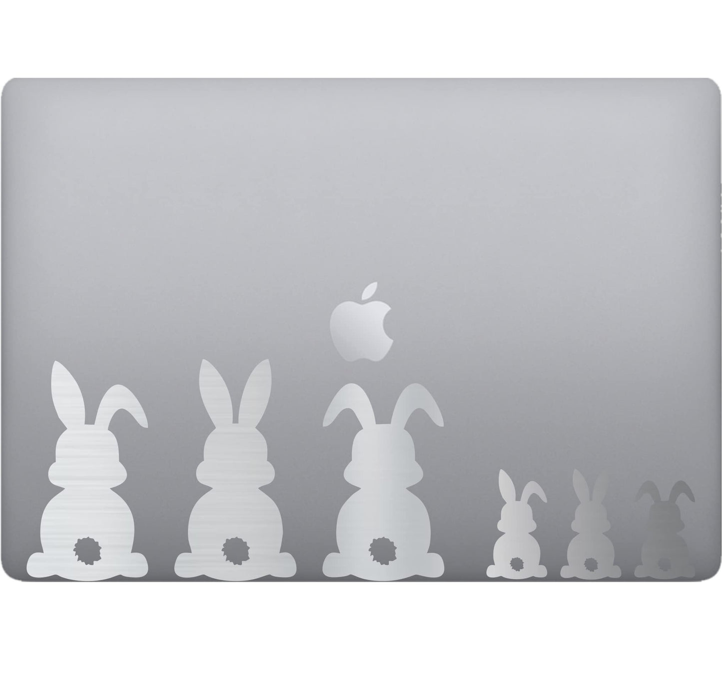 Adesivo CONIGLI-RABBITS decalcomania vinile tablet computer , macbook , decalcomania arte mela -Vinile colore a scelta COD.P00054 a €10.99 solo da DualColorStampe