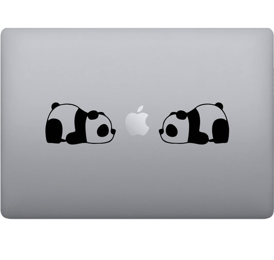 Adesivi panda- per pc computer tablet(4 pz) Laptop Sticker Decalcomania decalcomania arte mela -Vinile colore a scelta COD.P0025 a €9.99 solo da DualColorStampe