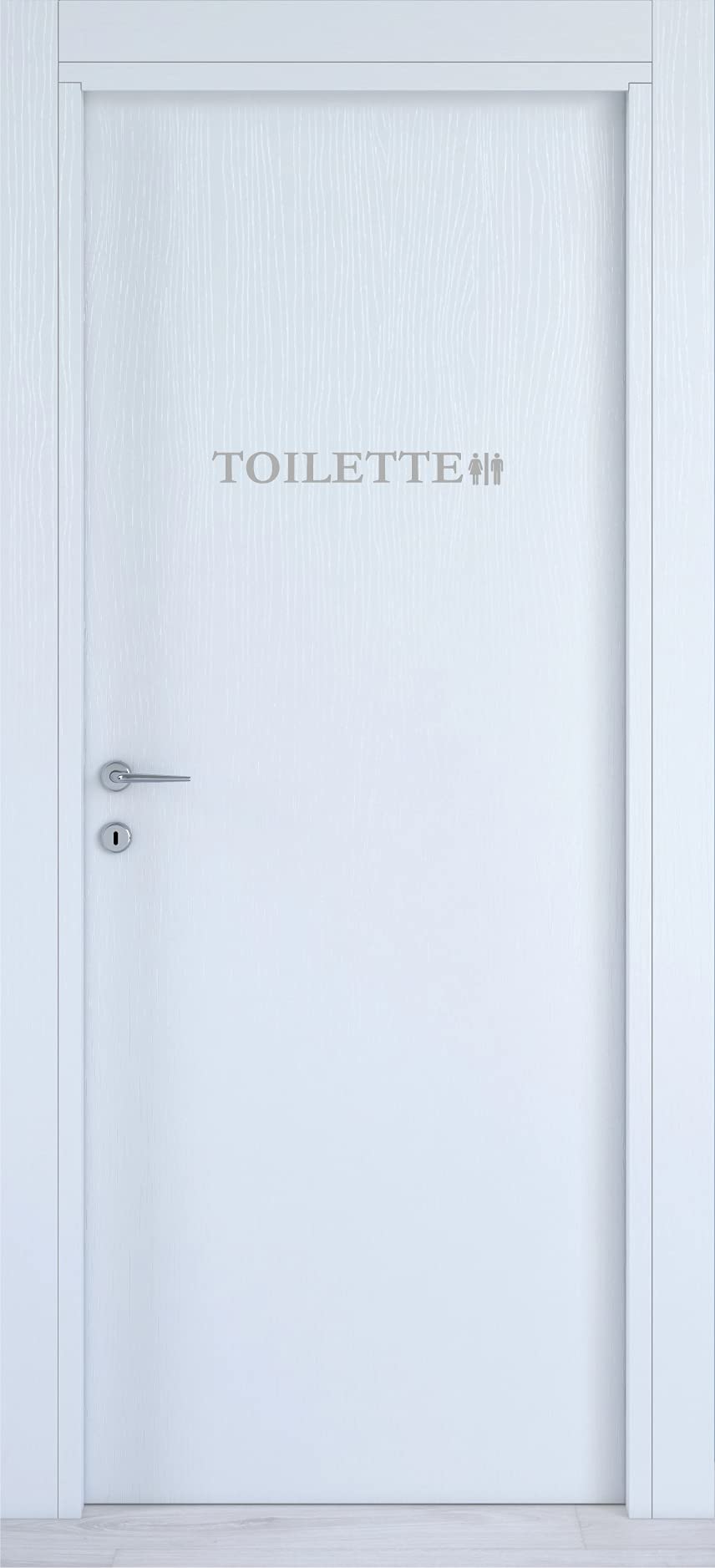 Adesivo Toilette decorazione per porta bagno ristorante water sanitari COD. W0010 a €12.99 solo da DualColorStampe