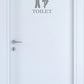 Adesivo Toilette OMINI DIVERTENTI decorazione per porta bagno ristorante water sanitari COD. I0012 a €12.99 solo da DualColorStampe