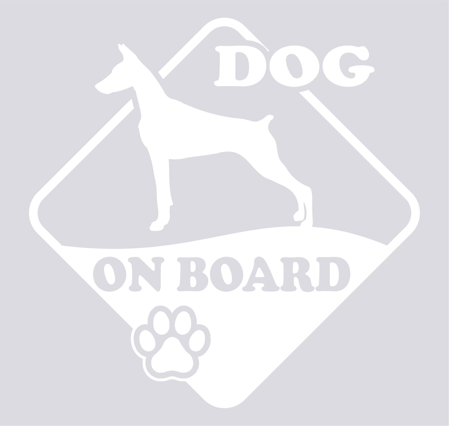 DualColorStampe Adesivo Cane a Bordo Dog on Board DOBERMANN Decal Decalcomania Vinile Laptop Auto Moto Casco Camper Moto Biker COD.0319 a €10.99 solo da DualColorStampe