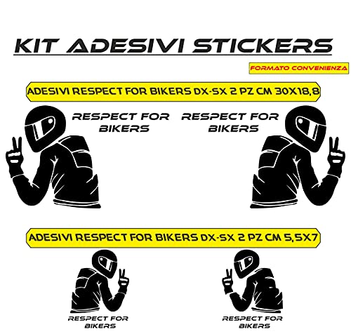 Adesivi RESPECT FOR BIKERS per Moto-auto Porta Scooter Motociclo vinile Tuning COD.M0021 a €12.99 solo da DualColorStampe